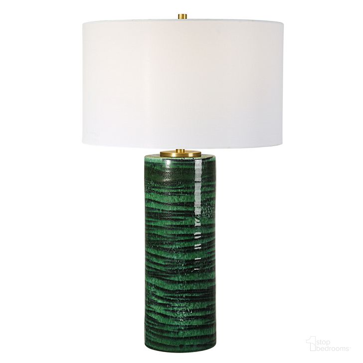 The appearance of Galeno Table Lamp In Emerald Green designed by Uttermost in the  interior design. This emerald green piece of furniture  was selected by 1StopBedrooms from Galeno Collection to add a touch of cosiness and style into your home. Sku: 30242. Product Type: Table Lamp. Material: Iron. Image1