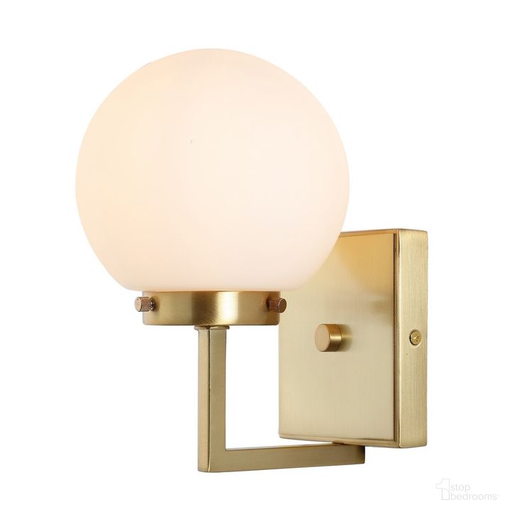 The appearance of Ganon Wall Sconce Set of 2 in Brass SCN4084B-SET2 designed by Safavieh in the rustic / southwestern interior design. This tan textured glass piece of furniture  was selected by 1StopBedrooms from Ganon Collection to add a touch of cosiness and style into your home. Sku: SCN4084B-SET2. Material: Metal. Product Type: Wall Sconce. Image1