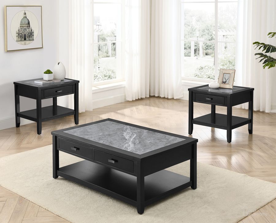 The appearance of Garvine 3-Piece Occasional Table Set In Black designed by Steve Silver in the modern / contemporary interior design. This black piece of furniture  was selected by 1StopBedrooms from Garvine Collection to add a touch of cosiness and style into your home. Sku: GV100C;GV100E;GV100E. Material: MDF. Product Type: Occasional Table Set. Image1