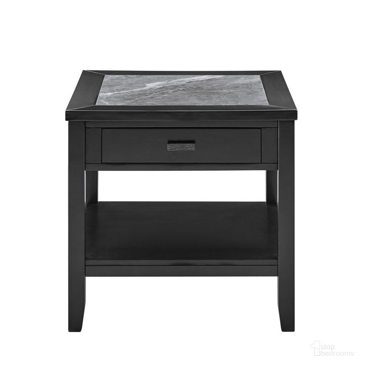 The appearance of Garvine End Table In Black designed by Steve Silver in the modern / contemporary interior design. This black piece of furniture  was selected by 1StopBedrooms from Garvine Collection to add a touch of cosiness and style into your home. Sku: GV100E. Product Type: End Table. Material: MDF. Image1