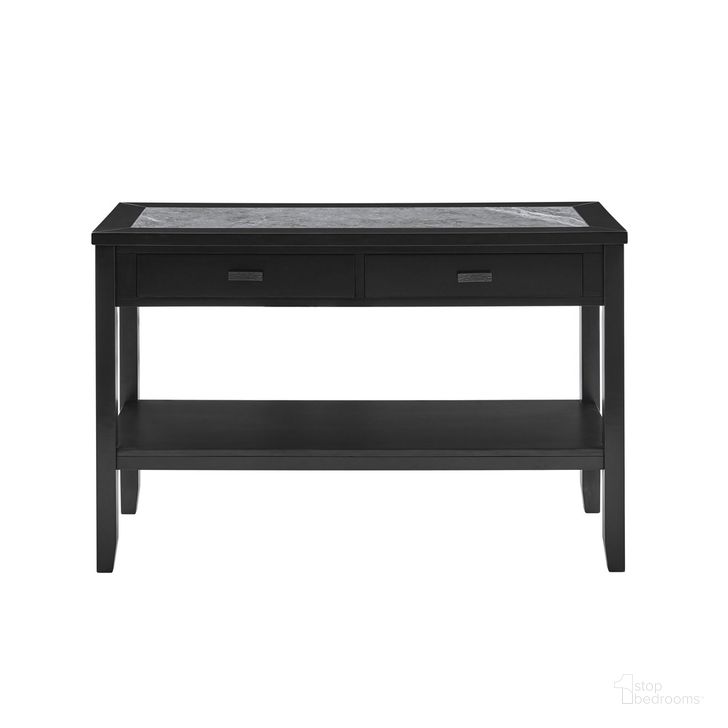 The appearance of Garvine Sofa Table In Black designed by Steve Silver in the modern / contemporary interior design. This black piece of furniture  was selected by 1StopBedrooms from Garvine Collection to add a touch of cosiness and style into your home. Sku: GV100S. Product Type: Sofa Table. Material: MDF. Image1