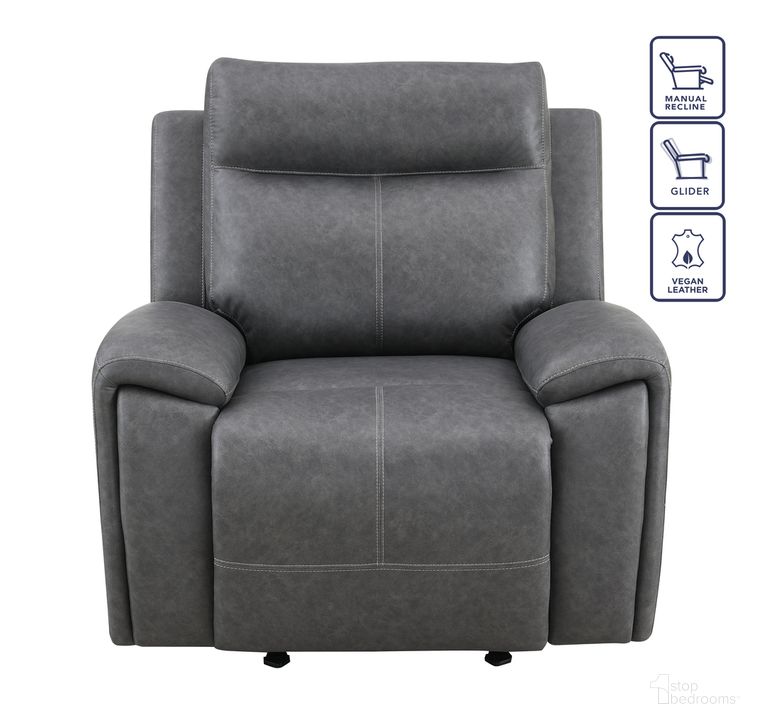The appearance of Gaston Manual Recliner In Gray designed by Steve Silver in the modern / contemporary interior design. This gray piece of furniture  was selected by 1StopBedrooms from Gaston Collection to add a touch of cosiness and style into your home. Sku: GAS800GC. Product Type: Recliner. Material: Plywood. Image1