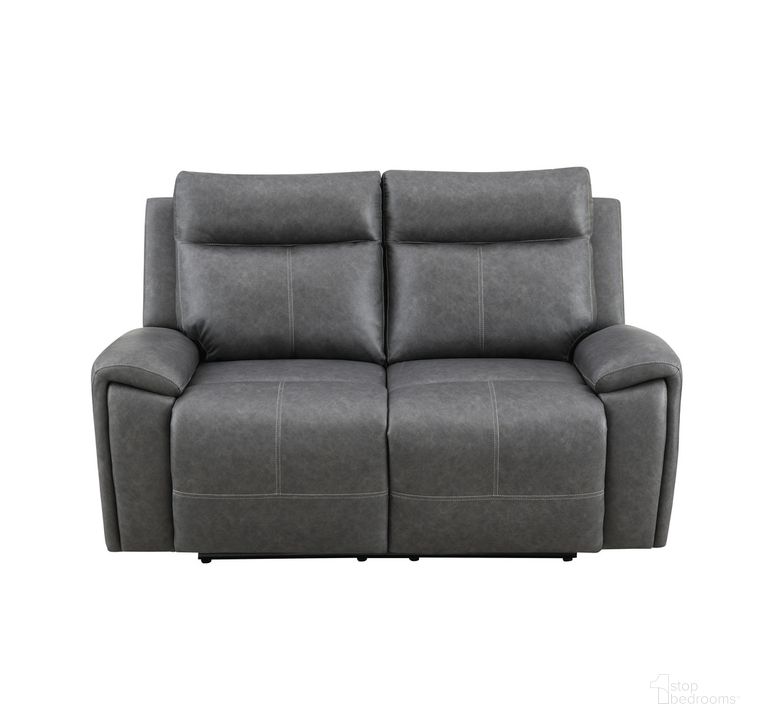 The appearance of Gaston Manual Reclining Loveseat In Gray designed by Steve Silver in the modern / contemporary interior design. This gray piece of furniture  was selected by 1StopBedrooms from Gaston Collection to add a touch of cosiness and style into your home. Sku: GAS800GL. Product Type: Reclining Loveseat. Material: Plywood. Image1
