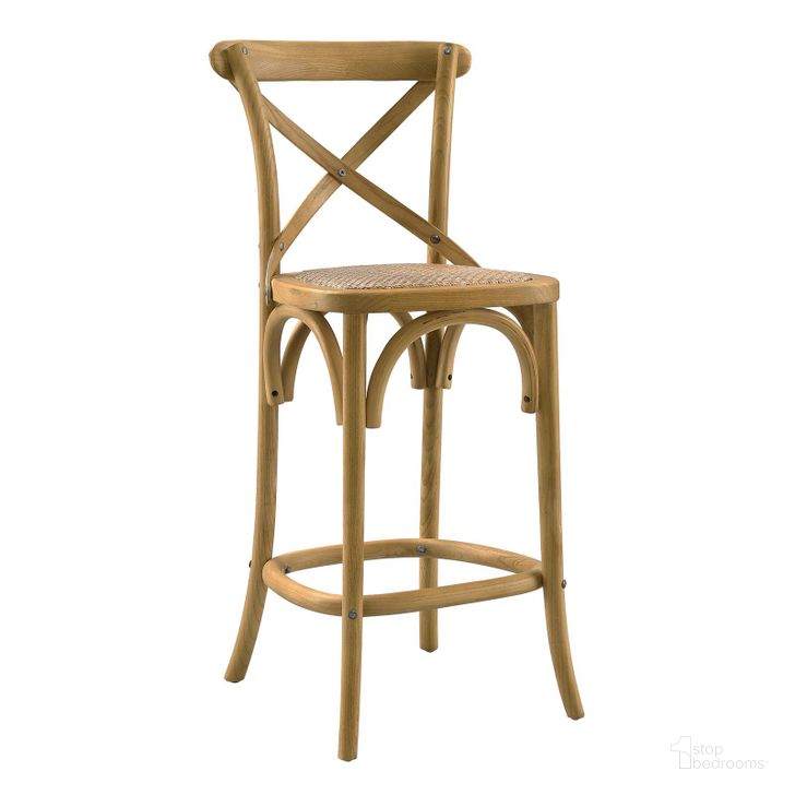 The appearance of Gear Natural Counter Stool designed by Modway in the modern / contemporary interior design. This natural piece of furniture  was selected by 1StopBedrooms from Gear Collection to add a touch of cosiness and style into your home. Sku: EEI-5667-NAT. Material: Wood. Product Type: Barstool. Image1