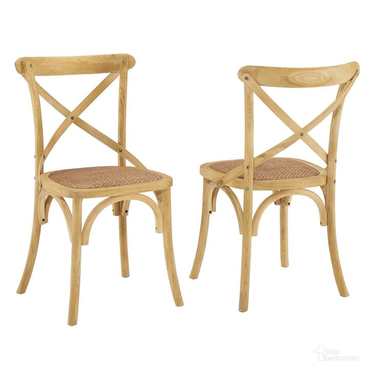 The appearance of Gear Natural Dining Side Chair Set of 2 designed by Modway in the modern / contemporary interior design. This natural piece of furniture  was selected by 1StopBedrooms from Gear Collection to add a touch of cosiness and style into your home. Sku: EEI-3481-NAT. Material: Wood. Product Type: Side Chair. Image1