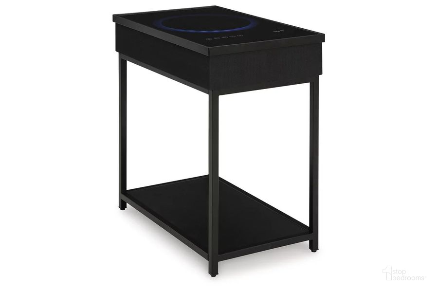 The appearance of Gemmet Accent Table In Black designed by Signature Design by Ashley in the modern / contemporary interior design. This black piece of furniture  was selected by 1StopBedrooms from Gemmet Collection to add a touch of cosiness and style into your home. Sku: A4000643. Material: Wood. Product Type: Accent Table. Image1