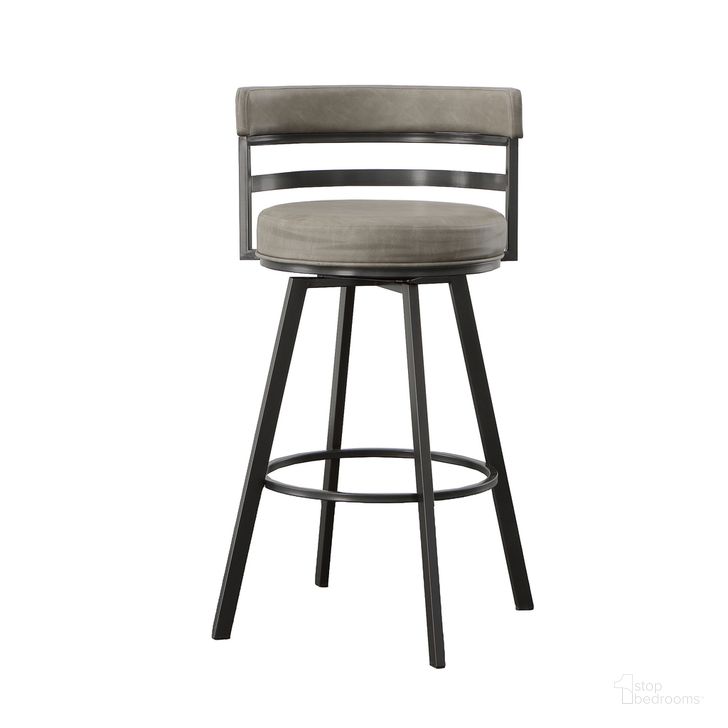 The appearance of Gene Swivel Bar Stool In Gray designed by Steve Silver in the modern / contemporary interior design. This gray piece of furniture  was selected by 1StopBedrooms from Gene Collection to add a touch of cosiness and style into your home. Sku: GEN600BS. Material: Steel. Product Type: Barstool. Image1