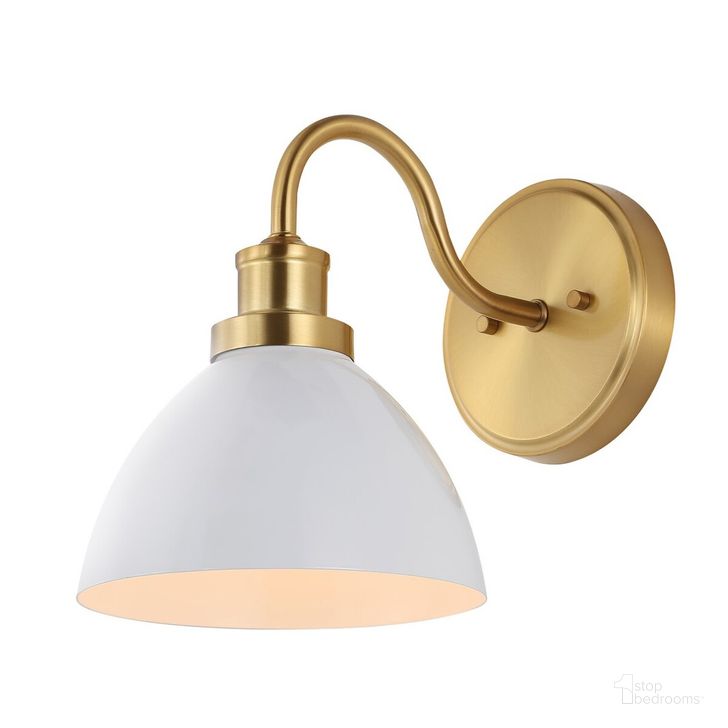 The appearance of Genetta Wall Sconce in Gold designed by Safavieh in the industrial interior design. This gold piece of furniture  was selected by 1StopBedrooms from Genetta Collection to add a touch of cosiness and style into your home. Sku: SCN4070A. Product Type: Wall Sconce. Material: Iron. Image1