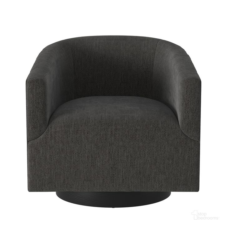 The appearance of Geneva Wood Base Swivel Chair In Charcoal designed by Comfort Pointe in the modern / contemporary interior design. This charcoal piece of furniture  was selected by 1StopBedrooms from Geneva Collection to add a touch of cosiness and style into your home. Sku: 8095-26. Product Type: Swivel Chair. Material: Plywood. Image1