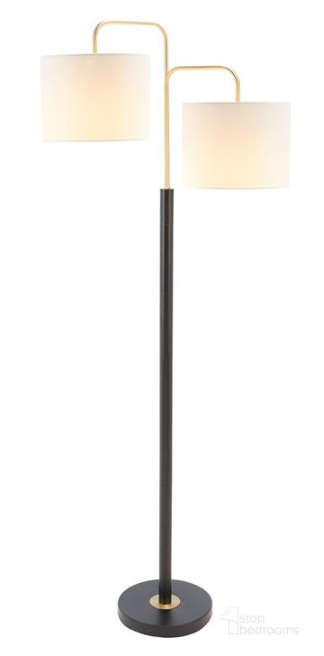 The appearance of Geordi Floor Lamp in Antique Brass designed by Safavieh in the modern / contemporary interior design. This antique brass piece of furniture  was selected by 1StopBedrooms from Geordi Collection to add a touch of cosiness and style into your home. Sku: FLL7002A. Product Type: Floor Lamp. Material: Iron. Image1