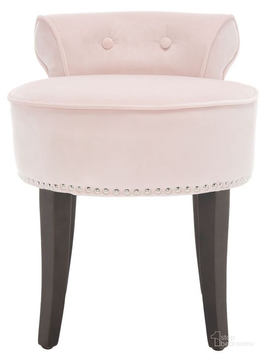 The appearance of Georgia Blush Pink and Espresso Vanity Stool designed by Safavieh in the transitional interior design. This blush piece of furniture  was selected by 1StopBedrooms from Georgia Collection to add a touch of cosiness and style into your home. Sku: MCR4546K. Material: Stainless Steel. Product Type: Vanity Stool. Image1