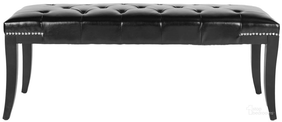 The appearance of Gibbons Black and Espresso Bench with Silver Nailhead Detail designed by Safavieh in the modern / contemporary interior design. This black piece of furniture  was selected by 1StopBedrooms from Gibbons Collection to add a touch of cosiness and style into your home. Sku: MCR4614C. Product Type: Bench. Material: Stainless Steel. Image1