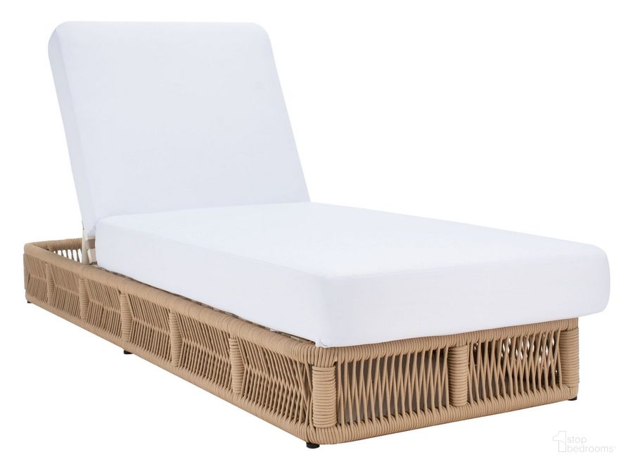 The appearance of Gillian Sunlounger in White designed by Safavieh in the coastal interior design. This white piece of furniture  was selected by 1StopBedrooms from Gillian Collection to add a touch of cosiness and style into your home. Sku: PAT7527A. Material: Steel. Product Type: Outdoor Chaise Lounge. Image1