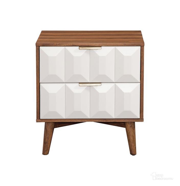 The appearance of Ginny Nightstand designed by Steve Silver in the transitional interior design. This walnut piece of furniture  was selected by 1StopBedrooms from Ginny Collection to add a touch of cosiness and style into your home. Sku: GI900NS. Material: Wood. Product Type: Nightstand. Image1