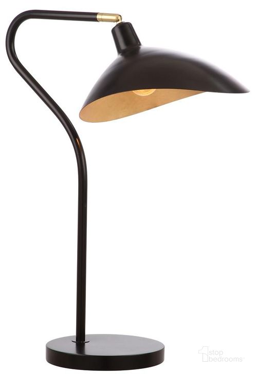 The appearance of Giselle Black and Gold 30 Inch Adjustable Table Lamp designed by Safavieh in the modern / contemporary interior design. This black piece of furniture  was selected by 1StopBedrooms from Giselle Collection to add a touch of cosiness and style into your home. Sku: LIT4360B. Product Type: Table Lamp. Image1