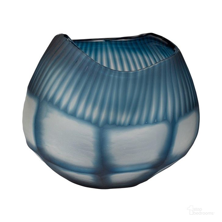 The appearance of Glass 9 Inch Carved Bowl In Blue designed by Sagebrook in the modern / contemporary interior design. This blue piece of furniture  was selected by 1StopBedrooms from  to add a touch of cosiness and style into your home. Sku: 18014-02. Material: Glass. Product Type: Bowl. Image1