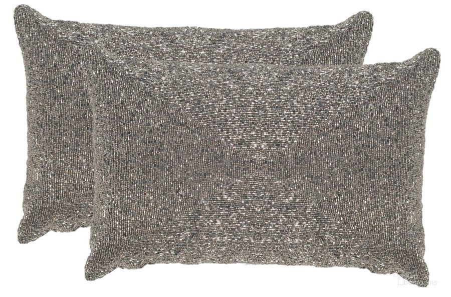 The appearance of Glitter Pillow DEC255A-1218 Set of 2 designed by Safavieh in the modern / contemporary interior design. This sparkling silver piece of furniture  was selected by 1StopBedrooms from Glitter Collection to add a touch of cosiness and style into your home. Sku: DEC255A-1218-SET2. Product Type: Pillows and Throw. Image1