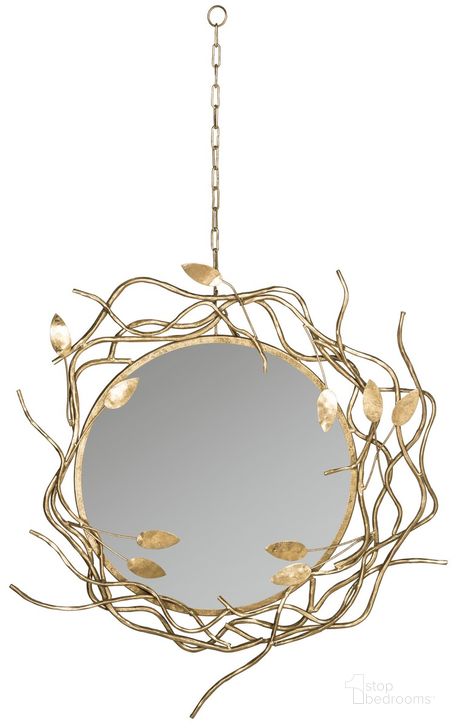 The appearance of Gold Wreath Mirror designed by Safavieh in the transitional interior design. This antique gold piece of furniture  was selected by 1StopBedrooms from Safavieh MIR Collection to add a touch of cosiness and style into your home. Sku: MIR4062A. Product Type: Mirror. Image1