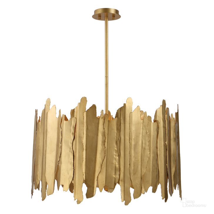 The appearance of Golden Gate 8 Light Pendant In Gold designed by Uttermost in the modern / contemporary interior design. This gold piece of furniture  was selected by 1StopBedrooms from Golden Collection to add a touch of cosiness and style into your home. Sku: 21579. Material: Steel. Product Type: Pendant Lighting. Image1