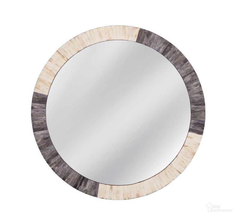 The appearance of Golden Sands Wall Mirror In Grey and Ivory designed by Bassett Mirror Company in the modern / contemporary interior design. This grey/ivory piece of furniture  was selected by 1StopBedrooms from  to add a touch of cosiness and style into your home. Sku: M4911. Product Type: Wall Mirror. Material: Bone. Image1