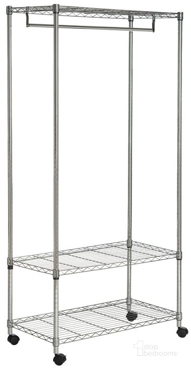 The appearance of Gordon Chrome Wire 3-Tier Garment Rack designed by Safavieh in the modern / contemporary interior design. This chrome piece of furniture  was selected by 1StopBedrooms from Gordon Collection to add a touch of cosiness and style into your home. Sku: HAC1009A. Material: Steel. Product Type: Rack. Image1