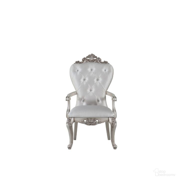 The appearance of Gorsedd Arm Chair (Set of 2) designed by ACME in the transitional interior design. This antique white piece of furniture  was selected by 1StopBedrooms from Gorsedd Collection to add a touch of cosiness and style into your home. Sku: 67443. Material: Wood. Product Type: Dining Chair. Image1