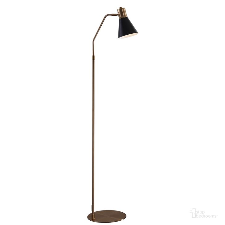 The appearance of Grania Black and Brass Gold Floor Lamp designed by Safavieh in the modern / contemporary interior design. This black piece of furniture  was selected by 1StopBedrooms from Safavieh FLL Collection to add a touch of cosiness and style into your home. Sku: FLL4042A. Product Type: Floor Lamp. Material: Brass. Image1