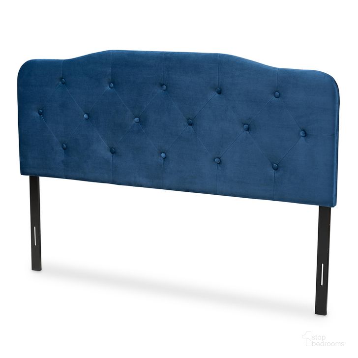The appearance of Gregory Velvet Fabric Upholstered King Headboard In Navy Blue designed by Baxton Studio in the modern / contemporary interior design. This navy blue piece of furniture  was selected by 1StopBedrooms from Gregory Collection to add a touch of cosiness and style into your home. Sku: Gregory-Navy Blue Velvet-HB-King. Product Type: Headboard. Bed Size: King. Material: MDF. Image1