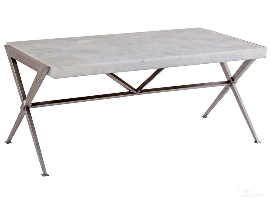 The appearance of Greta Rectangular Cocktail Table designed by Artistica Home in the industrial interior design. This cream piece of furniture  was selected by 1StopBedrooms from Greta Collection to add a touch of cosiness and style into your home. Sku: 01-2080-945. Product Type: Cocktail Table. Image1