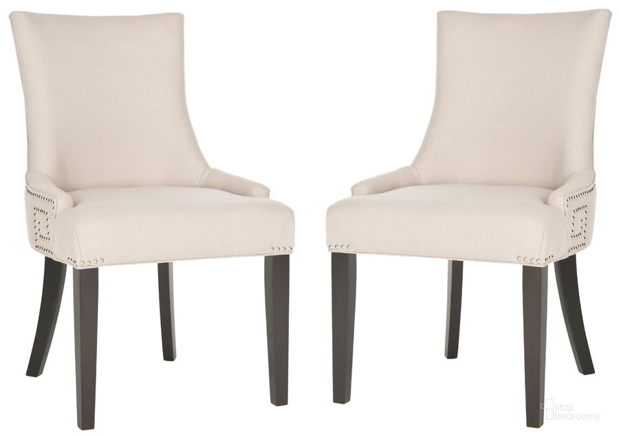 The appearance of Gretchen Taupe and Espresso 20 Inch Side Chair Set of 2 designed by Safavieh in the transitional interior design. This taupe piece of furniture  was selected by 1StopBedrooms from Gretchen Collection to add a touch of cosiness and style into your home. Sku: MCR4718A-SET2. Product Type: Dining Chair. Material: Stainless Steel. Image1