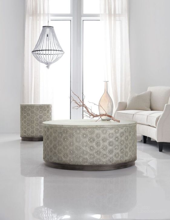The appearance of Greystone Gray Round Occasional Table Set designed by Hooker in the traditional interior design. This gray piece of furniture  was selected by 1StopBedrooms from Melange Collection to add a touch of cosiness and style into your home. Sku: 638-80006-95;638-80005-95. Material: Wood. Product Type: Occasional Table Set. Image1