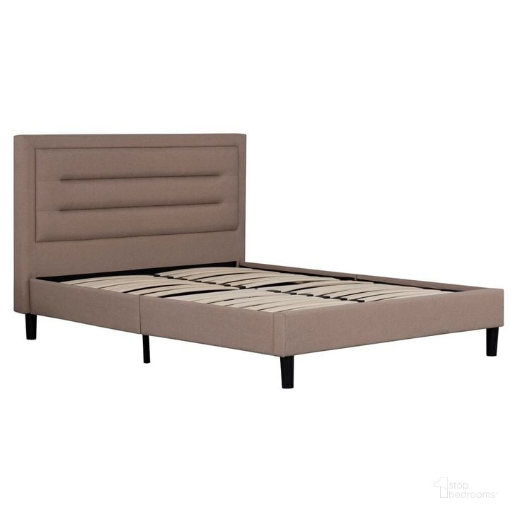 The appearance of Griffintown Olivia Upholstered Tufted Queen Platform Bed In Brown designed by Primo International in the modern / contemporary interior design. This brown piece of furniture  was selected by 1StopBedrooms from Griffintown Collection to add a touch of cosiness and style into your home. Sku: 47170. Bed Type: Platform Bed. Material: Wood. Product Type: Platform Bed. Bed Size: Queen. Image1