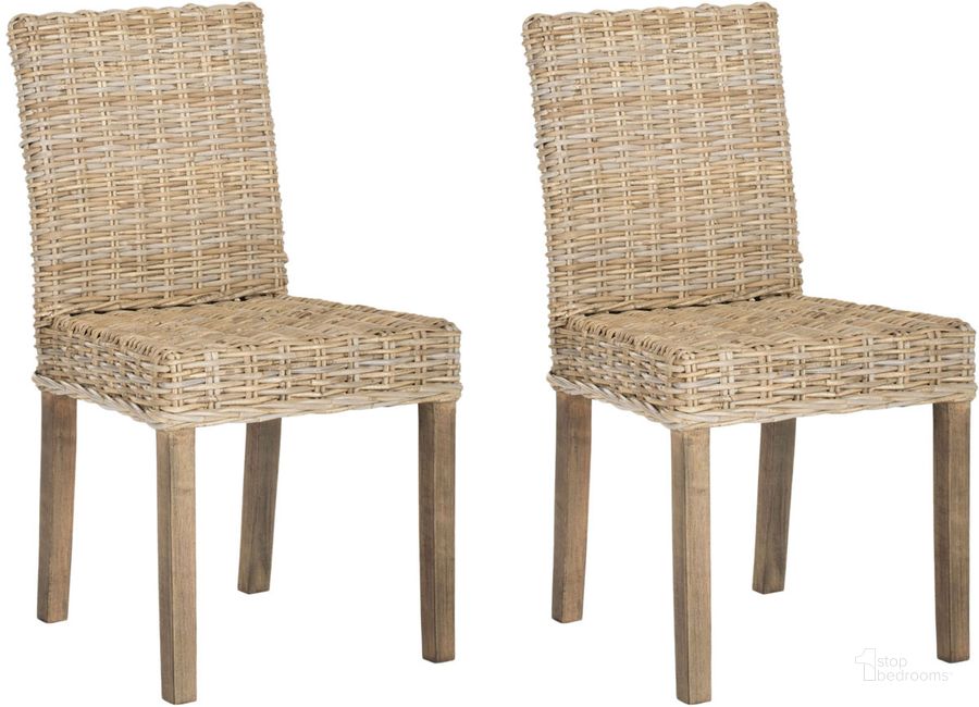 The appearance of Grove Unfinished Rattan Side Chair Set of 2 designed by Safavieh in the traditional interior design. This natural piece of furniture  was selected by 1StopBedrooms from Safavieh FOX Collection to add a touch of cosiness and style into your home. Sku: FOX6522A-SET2. Product Type: Dining Chair. Material: Rattan. Image1