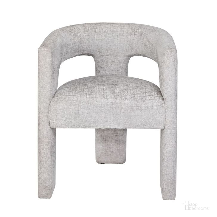 The appearance of Gwen Luxury Jacquard Fabric Upholstered Sculpture Armchair In Grey designed by Jofran in the modern / contemporary interior design. This grey piece of furniture  was selected by 1StopBedrooms from Gwen Collection to add a touch of cosiness and style into your home. Sku: 2271-GWENCHGRY. Product Type: Dining Chair. Material: Plywood. Image1