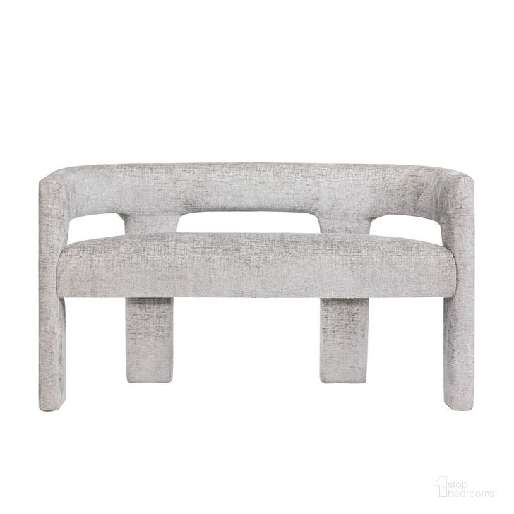 The appearance of Gwen Luxury Jacquard Fabric Upholstered Sculpture Bench In Grey designed by Jofran in the modern / contemporary interior design. This grey piece of furniture  was selected by 1StopBedrooms from Gwen Collection to add a touch of cosiness and style into your home. Sku: 2271-GWENBNGRY. Product Type: Bench. Material: Plywood. Image1