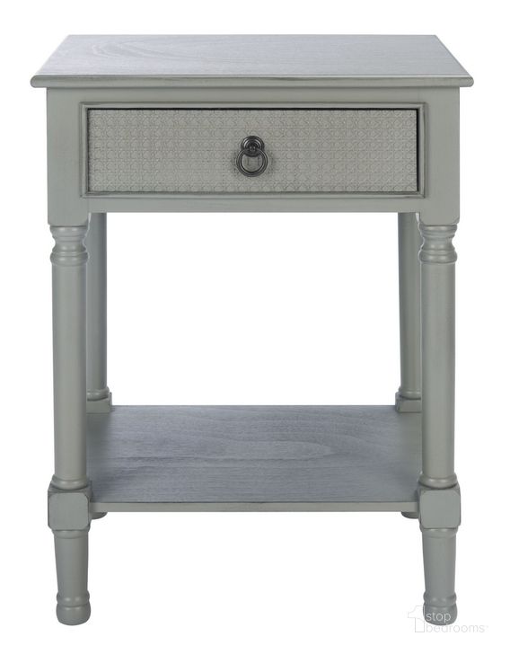The appearance of Haines 1 Drawer Accent Table in Distressed Grey designed by Safavieh in the traditional interior design. This distressed grey piece of furniture  was selected by 1StopBedrooms from Haines Collection to add a touch of cosiness and style into your home. Sku: ACC5720B. Material: Wood. Product Type: Accent Table. Image1