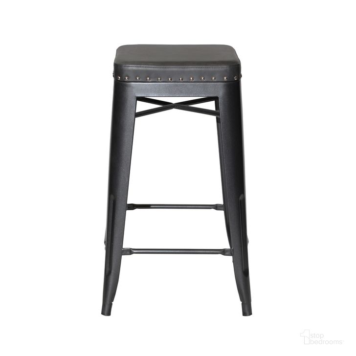 The appearance of Hank Barstool In Gray designed by Steve Silver in the  interior design. This gray piece of furniture  was selected by 1StopBedrooms from Hank Collection to add a touch of cosiness and style into your home. Sku: HNK600BS. Material: Polyester. Product Type: Barstool. Image1