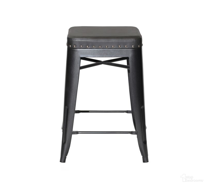 The appearance of Hank Counter Stool In Gray designed by Steve Silver in the  interior design. This gray piece of furniture  was selected by 1StopBedrooms from Hank Collection to add a touch of cosiness and style into your home. Sku: HNK600CS. Material: Polyester. Product Type: Barstool. Image1