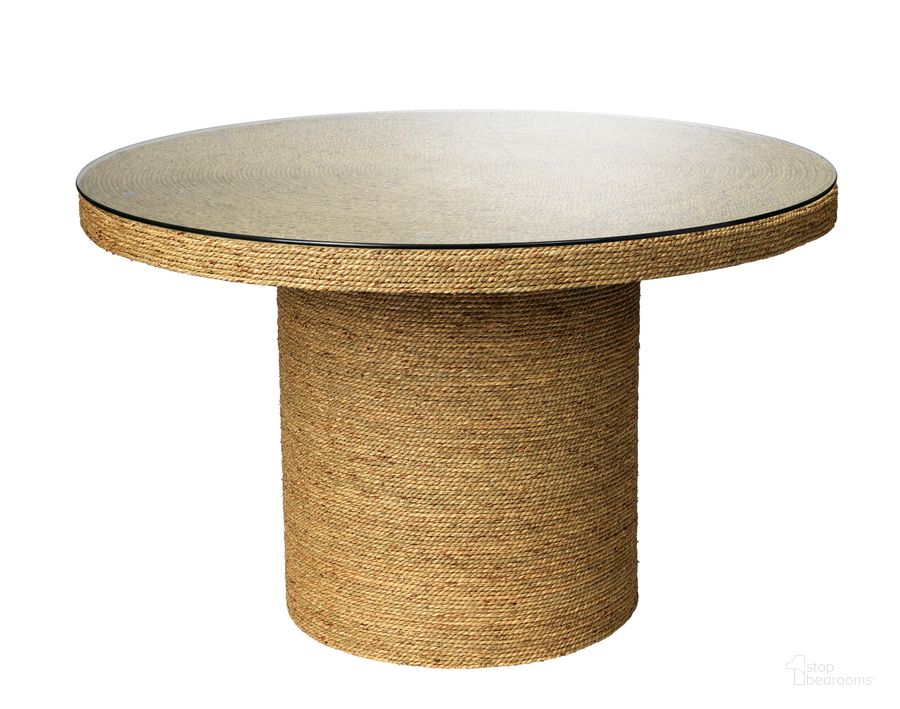 The appearance of Harbor Round Bistro Table designed by Jamie Young Company in the coastal interior design. This natural piece of furniture  was selected by 1StopBedrooms from Harbor Collection to add a touch of cosiness and style into your home. Sku: 20HARB-BINA. Material: Glass. Product Type: Bistro Table. Image1