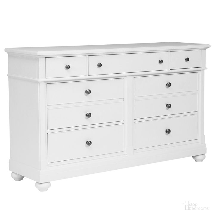 The appearance of Harbor View 7 Drawer Dresser In White designed by Liberty in the country / farmhouse interior design. This white piece of furniture  was selected by 1StopBedrooms from Harbor View Collection to add a touch of cosiness and style into your home. Sku: 631-BR31. Product Type: Dresser. Material: Poplar. Image1