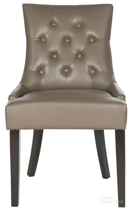 The appearance of Harlow Clay and Espresso Tufted Ring Chair Set of 2 designed by Safavieh in the glam interior design. This clay piece of furniture  was selected by 1StopBedrooms from Harlow Collection to add a touch of cosiness and style into your home. Sku: MCR4716D-SET2. Product Type: Dining Chair. Material: Stainless Steel. Image1