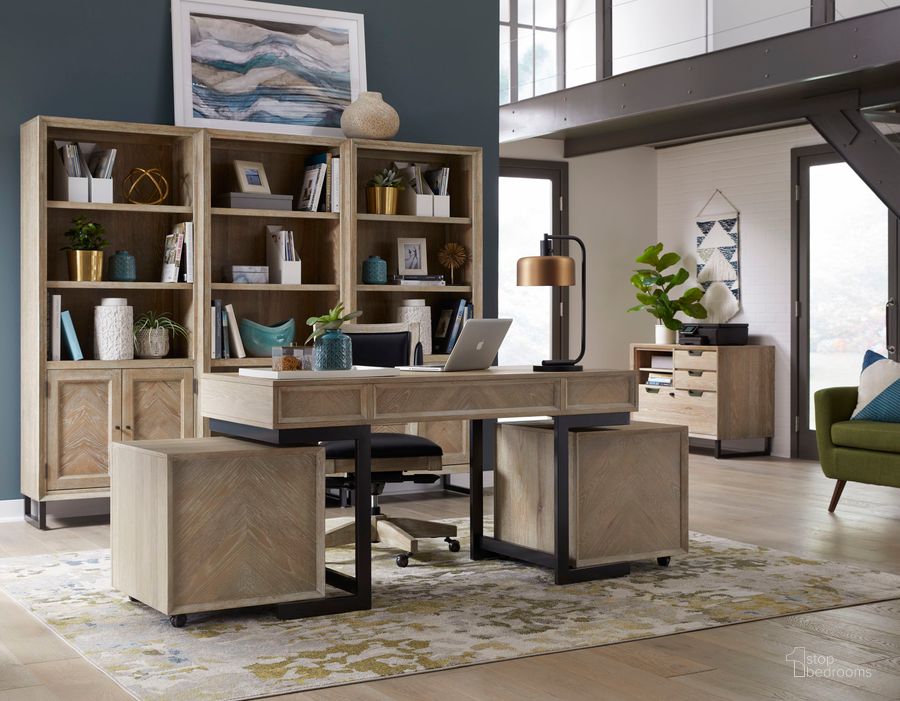The appearance of Harper Point Bleached Khaki 60 Inch Home Office Set designed by Aspenhome in the modern / contemporary interior design. This brown piece of furniture  was selected by 1StopBedrooms from Harper Point Collection to add a touch of cosiness and style into your home. Sku: IHP-360WD-KHA;IHP-366-KHA. Material: Metal. Product Type: Home Office Set. Image1