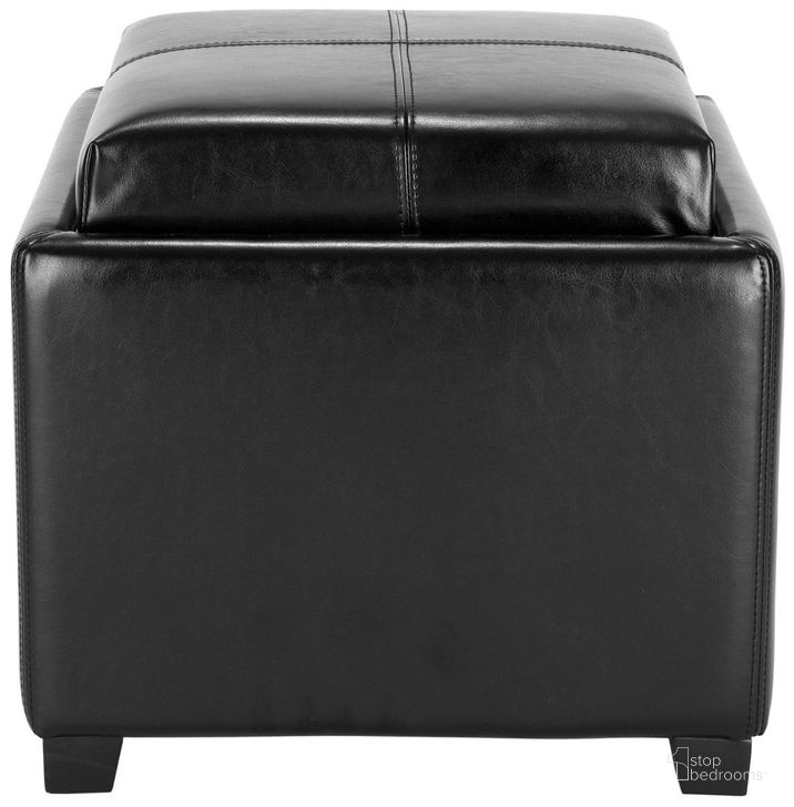The appearance of Harrison Black Single Tray Ottoman designed by Safavieh in the modern / contemporary interior design. This black piece of furniture  was selected by 1StopBedrooms from Harrison Collection to add a touch of cosiness and style into your home. Sku: HUD8233B. Material: Wood. Product Type: Ottoman. Image1