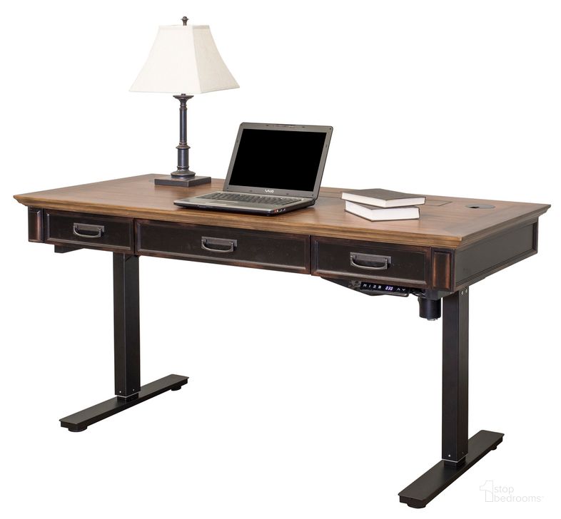 The appearance of Hartford Wood Electric Sit and Stand Desk In Black designed by Martin Furniture in the traditional interior design. This black piece of furniture  was selected by 1StopBedrooms from Hartford Collection to add a touch of cosiness and style into your home. Sku: IMHF384T-KIT. Material: Wood. Product Type: Office Desk. Image1