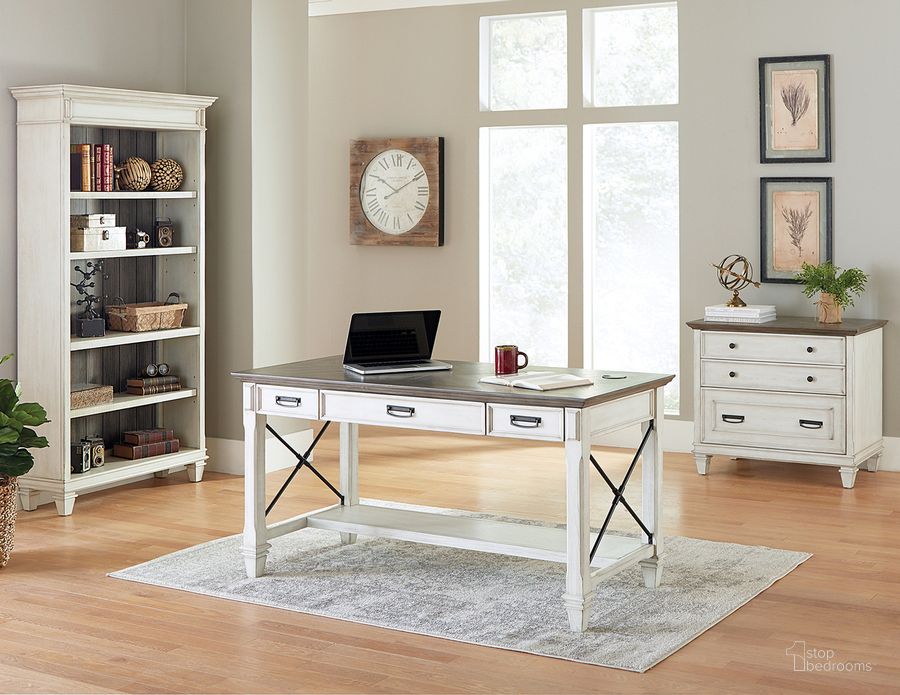 The appearance of Hartford Writing Home Office Set In White designed by Martin Furniture in the traditional interior design. This white piece of furniture  was selected by 1StopBedrooms from Hartford Collection to add a touch of cosiness and style into your home. Sku: IMHF384W;IMHF450W. Material: Wood. Product Type: Home Office Set. Image1
