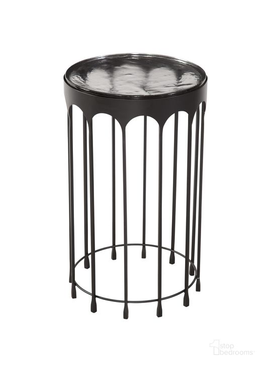 The appearance of Hartley Accent Table In Black designed by Bassett Mirror Company in the industrial interior design. This black piece of furniture  was selected by 1StopBedrooms from  to add a touch of cosiness and style into your home. Sku: 7089-LR-223. Product Type: Accent Table. Material: Iron. Image1