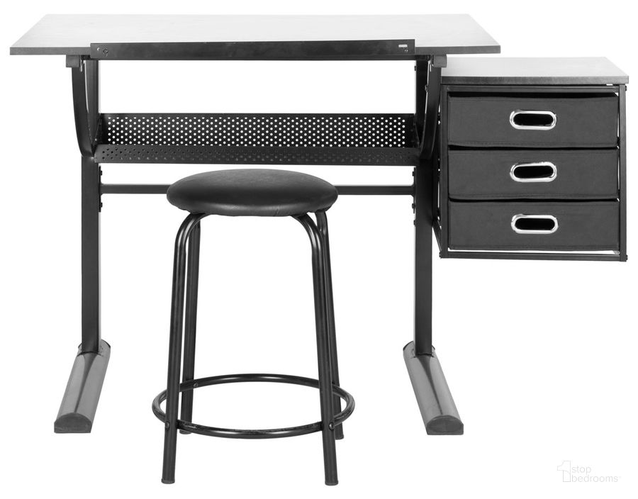 The appearance of Harvard Black and White Writing Desk designed by Safavieh in the modern / contemporary interior design. This white and black piece of furniture  was selected by 1StopBedrooms from Safavieh FOX Collection to add a touch of cosiness and style into your home. Sku: FOX2218A. Product Type: Desk. Material: Iron. Image1