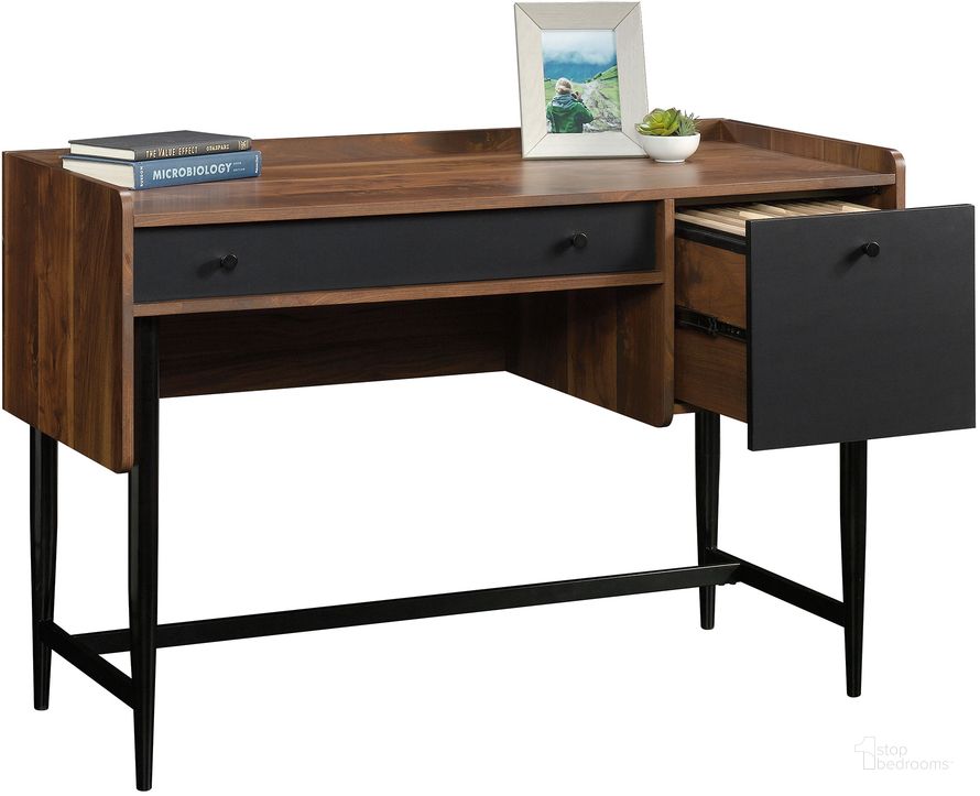 The appearance of Harvey Park Desk In Grand Walnut designed by Sauder in the modern / contemporary interior design. This grand walnut piece of furniture  was selected by 1StopBedrooms from Harvey Park Collection to add a touch of cosiness and style into your home. Sku: 420284. Product Type: Desk. Material: Engineered Wood. Image1