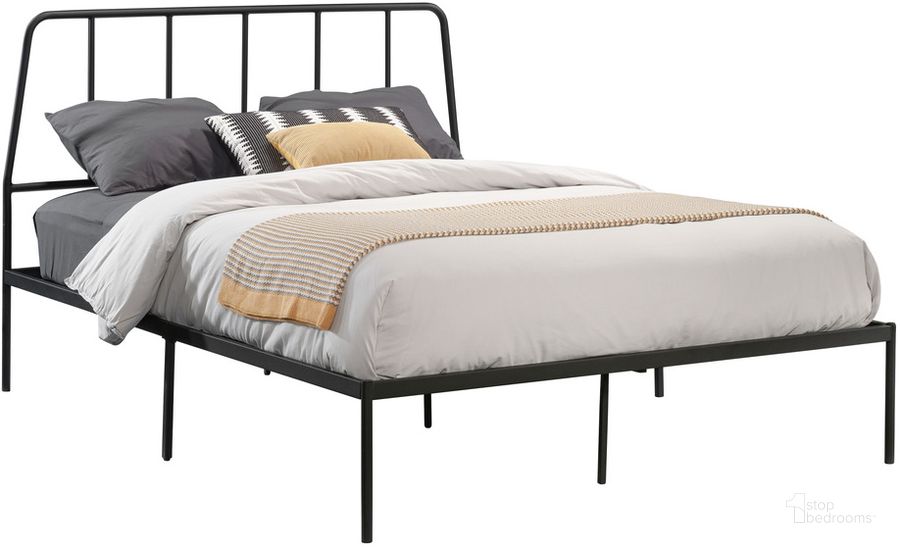 The appearance of Harvey Park Queen Platform Bed With Headboard In Black designed by Sauder in the modern / contemporary interior design. This black piece of furniture  was selected by 1StopBedrooms from Harvey Park Collection to add a touch of cosiness and style into your home. Sku: 429401. Bed Type: Platform Bed. Product Type: Platform Bed. Bed Size: Queen. Material: Engineered Wood. Image1