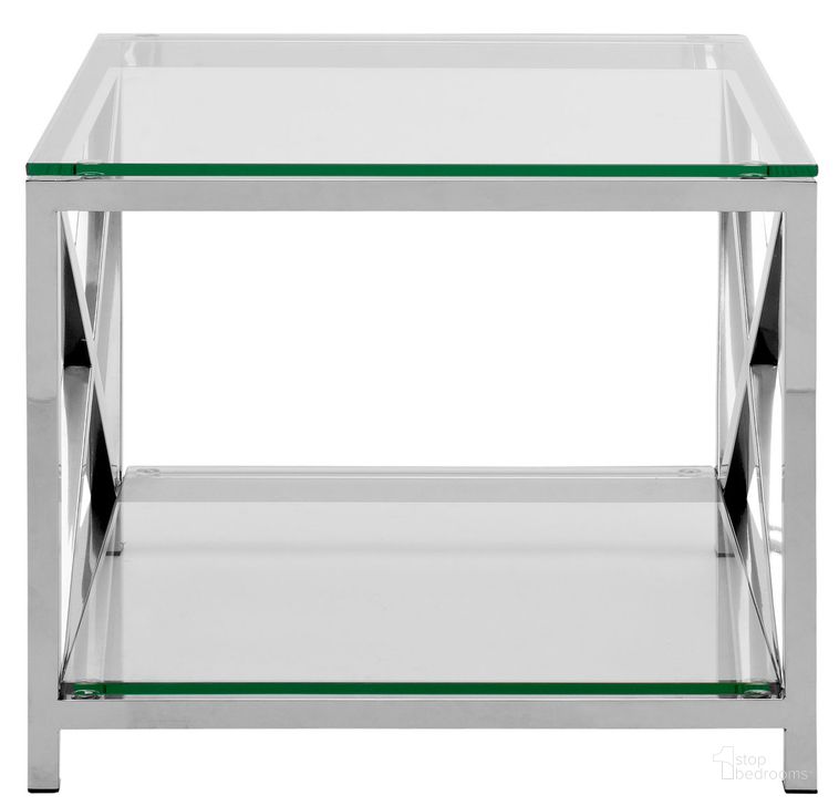 The appearance of Hayward End Table In Chrome designed by Safavieh Couture in the traditional interior design. This chrome piece of furniture  was selected by 1StopBedrooms from Hayward Collection to add a touch of cosiness and style into your home. Sku: FOX9008A. Product Type: End Table. Material: Stainless Steel. Image1
